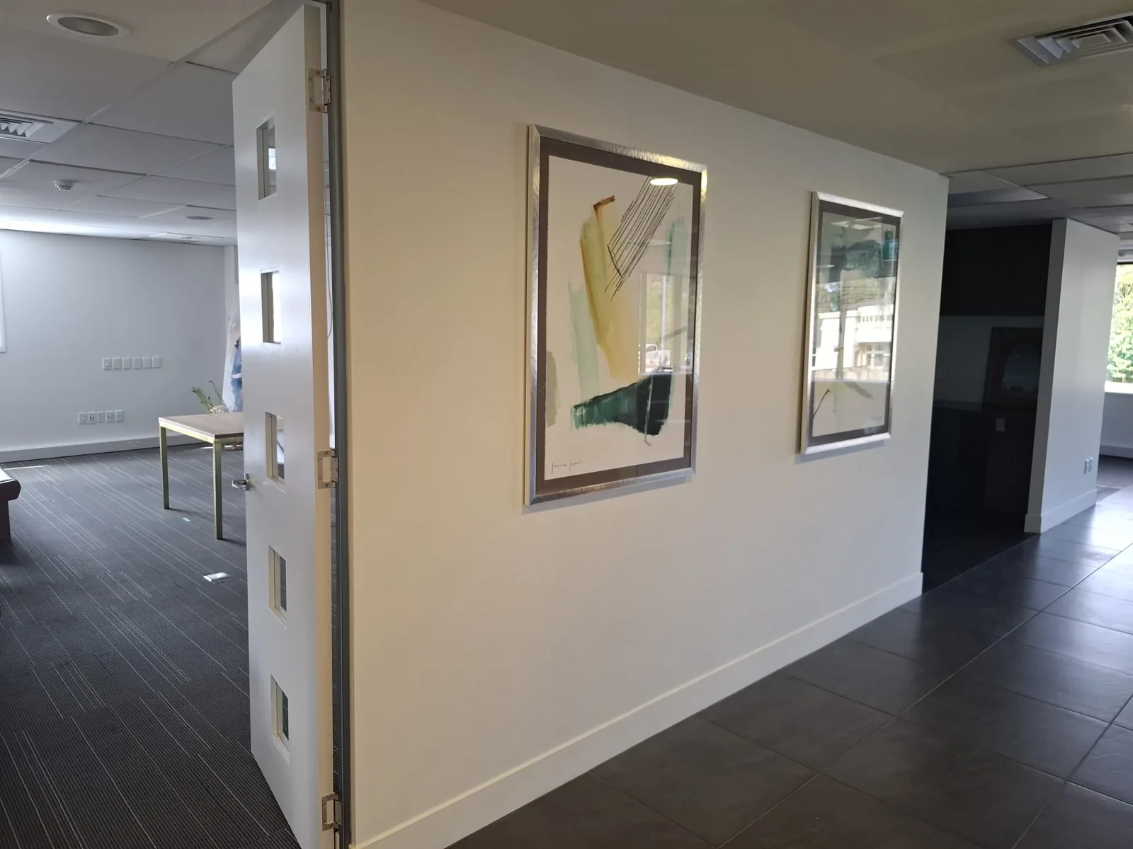 Completed office interior wall repaint